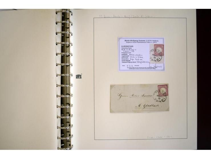 1865/1878, umfangreiche Sammlung von Berlin bis Zabern mit rund 300 Briefen und einigen hundert Briefstücken und losen Marken