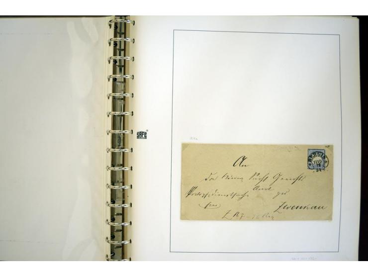 1865/1878, umfangreiche Sammlung von Berlin bis Zabern mit rund 300 Briefen und einigen hundert Briefstücken und losen Marken