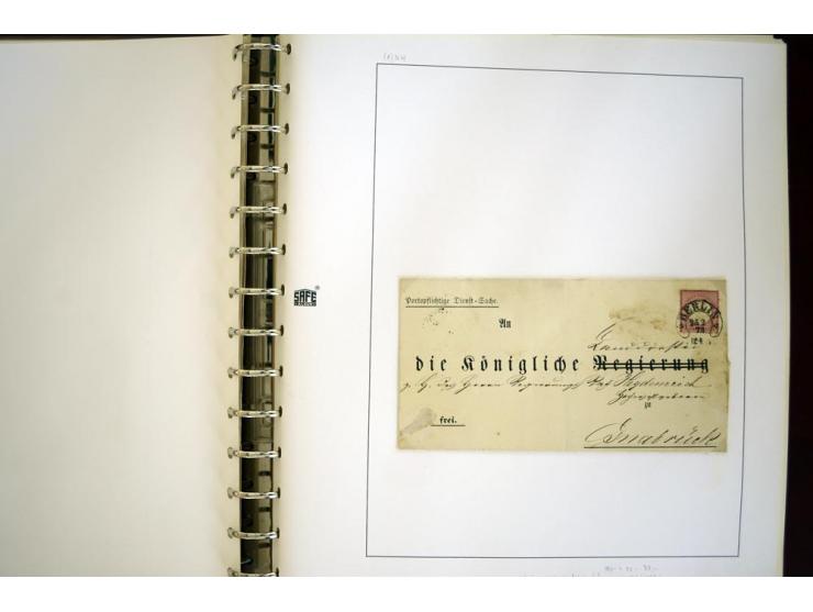 1865/1878, umfangreiche Sammlung von Berlin bis Zabern mit rund 300 Briefen und einigen hundert Briefstücken und losen Marken