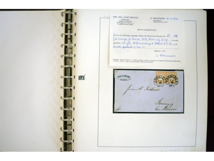 1865/1878, umfangreiche Sammlung von Berlin bis Zabern mit rund 300 Briefen und einigen hundert Briefstücken und losen Marken