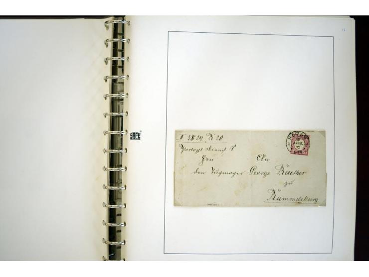 1865/1878, umfangreiche Sammlung von Berlin bis Zabern mit rund 300 Briefen und einigen hundert Briefstücken und losen Marken