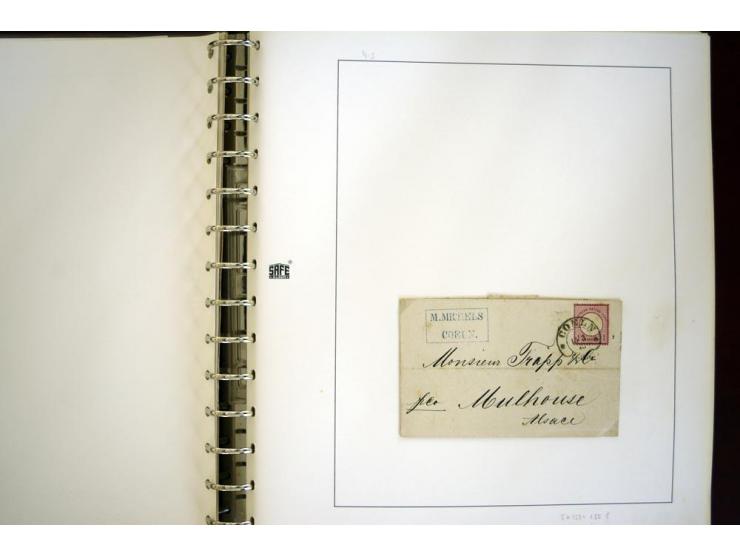 1865/1878, umfangreiche Sammlung von Berlin bis Zabern mit rund 300 Briefen und einigen hundert Briefstücken und losen Marken