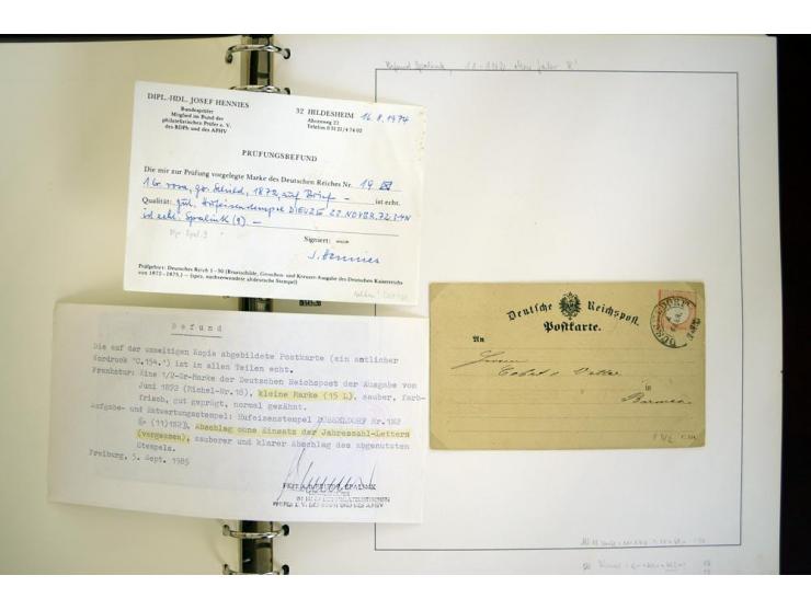 1865/1878, umfangreiche Sammlung von Berlin bis Zabern mit rund 300 Briefen und einigen hundert Briefstücken und losen Marken