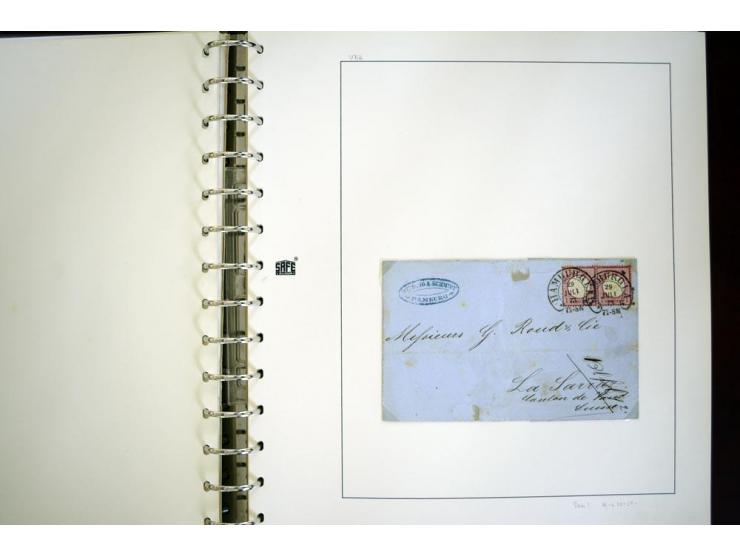 1865/1878, umfangreiche Sammlung von Berlin bis Zabern mit rund 300 Briefen und einigen hundert Briefstücken und losen Marken