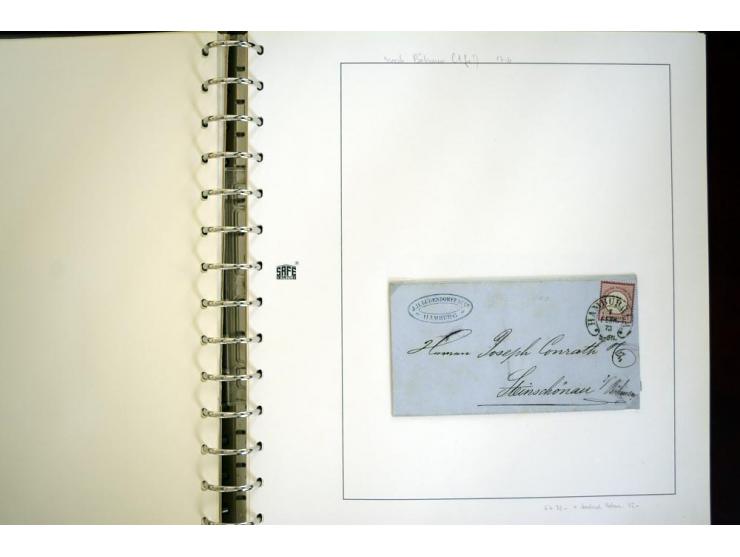 1865/1878, umfangreiche Sammlung von Berlin bis Zabern mit rund 300 Briefen und einigen hundert Briefstücken und losen Marken