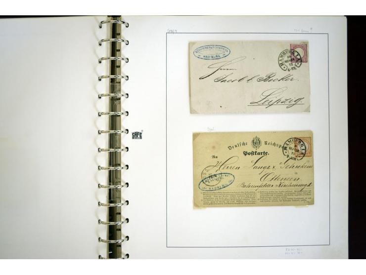 1865/1878, umfangreiche Sammlung von Berlin bis Zabern mit rund 300 Briefen und einigen hundert Briefstücken und losen Marken