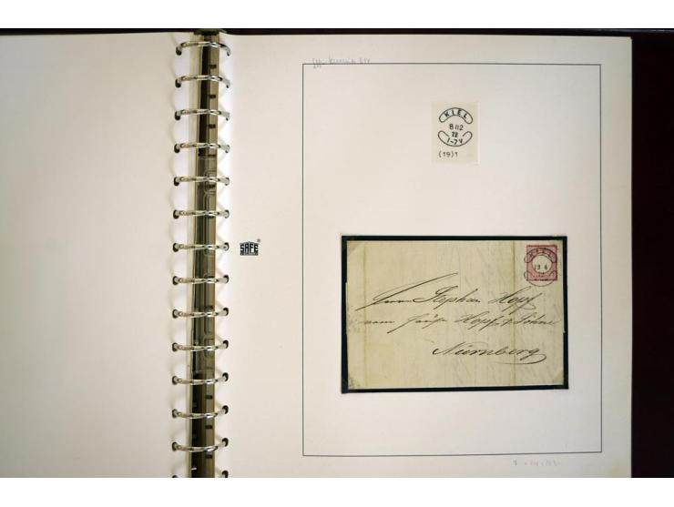 1865/1878, umfangreiche Sammlung von Berlin bis Zabern mit rund 300 Briefen und einigen hundert Briefstücken und losen Marken