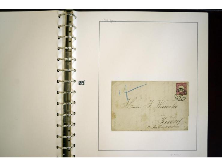 1865/1878, umfangreiche Sammlung von Berlin bis Zabern mit rund 300 Briefen und einigen hundert Briefstücken und losen Marken