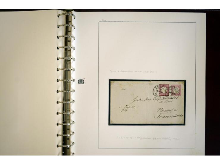 1865/1878, umfangreiche Sammlung von Berlin bis Zabern mit rund 300 Briefen und einigen hundert Briefstücken und losen Marken