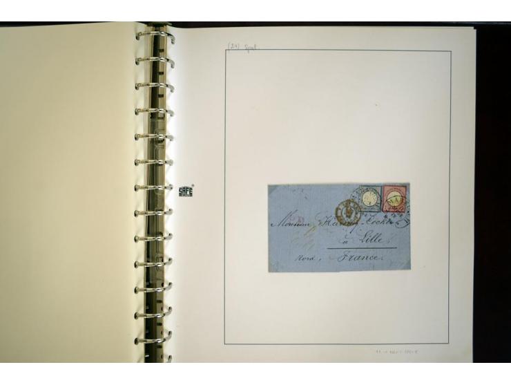 1865/1878, umfangreiche Sammlung von Berlin bis Zabern mit rund 300 Briefen und einigen hundert Briefstücken und losen Marken