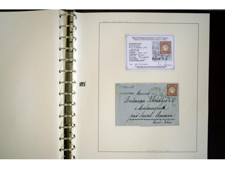 1865/1878, umfangreiche Sammlung von Berlin bis Zabern mit rund 300 Briefen und einigen hundert Briefstücken und losen Marken