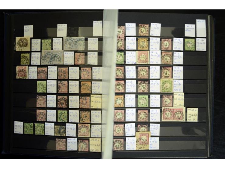1865/1878, umfangreiche Sammlung von Berlin bis Zabern mit rund 300 Briefen und einigen hundert Briefstücken und losen Marken