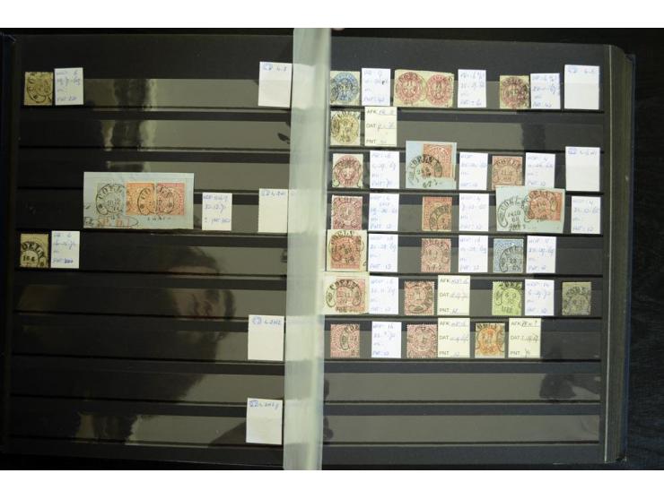 1865/1878, umfangreiche Sammlung von Berlin bis Zabern mit rund 300 Briefen und einigen hundert Briefstücken und losen Marken