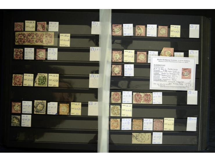 1865/1878, umfangreiche Sammlung von Berlin bis Zabern mit rund 300 Briefen und einigen hundert Briefstücken und losen Marken