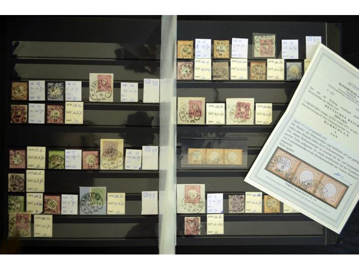 1865/1878, umfangreiche Sammlung von Berlin bis Zabern mit rund 300 Briefen und einigen hundert Briefstücken und losen Marken