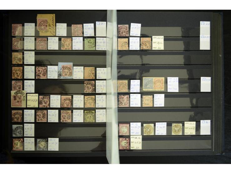 1865/1878, umfangreiche Sammlung von Berlin bis Zabern mit rund 300 Briefen und einigen hundert Briefstücken und losen Marken