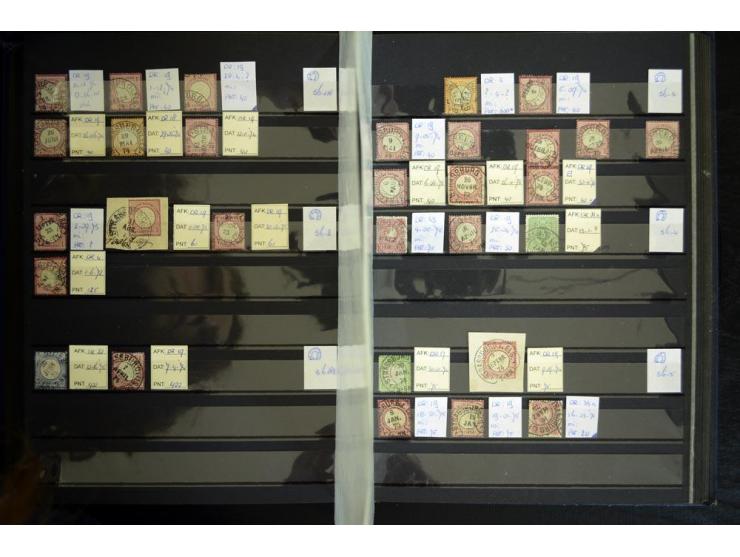 1865/1878, umfangreiche Sammlung von Berlin bis Zabern mit rund 300 Briefen und einigen hundert Briefstücken und losen Marken