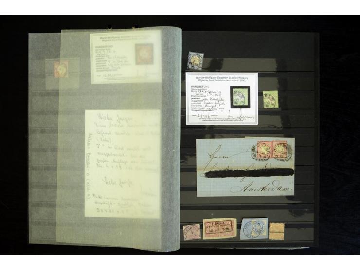 1865/1878, umfangreiche Sammlung von Berlin bis Zabern mit rund 300 Briefen und einigen hundert Briefstücken und losen Marken