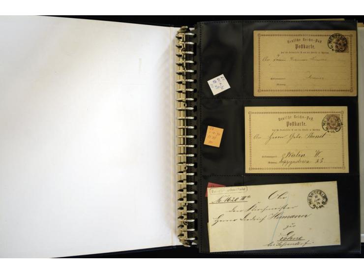 1865/1878, umfangreiche Sammlung von Berlin bis Zabern mit rund 300 Briefen und einigen hundert Briefstücken und losen Marken