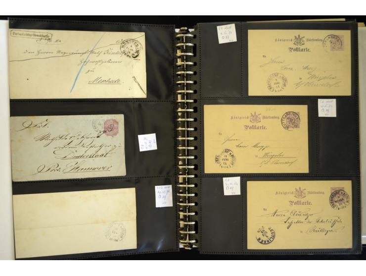 1865/1878, umfangreiche Sammlung von Berlin bis Zabern mit rund 300 Briefen und einigen hundert Briefstücken und losen Marken