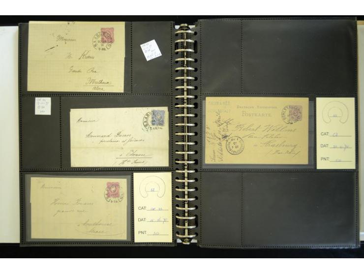 1865/1878, umfangreiche Sammlung von Berlin bis Zabern mit rund 300 Briefen und einigen hundert Briefstücken und losen Marken