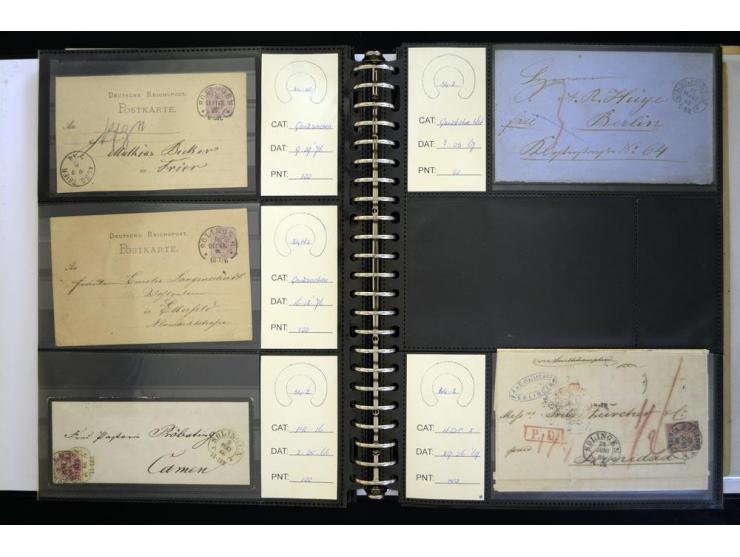 1865/1878, umfangreiche Sammlung von Berlin bis Zabern mit rund 300 Briefen und einigen hundert Briefstücken und losen Marken