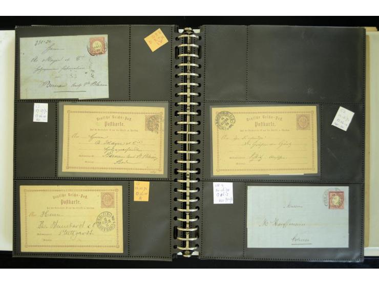 1865/1878, umfangreiche Sammlung von Berlin bis Zabern mit rund 300 Briefen und einigen hundert Briefstücken und losen Marken