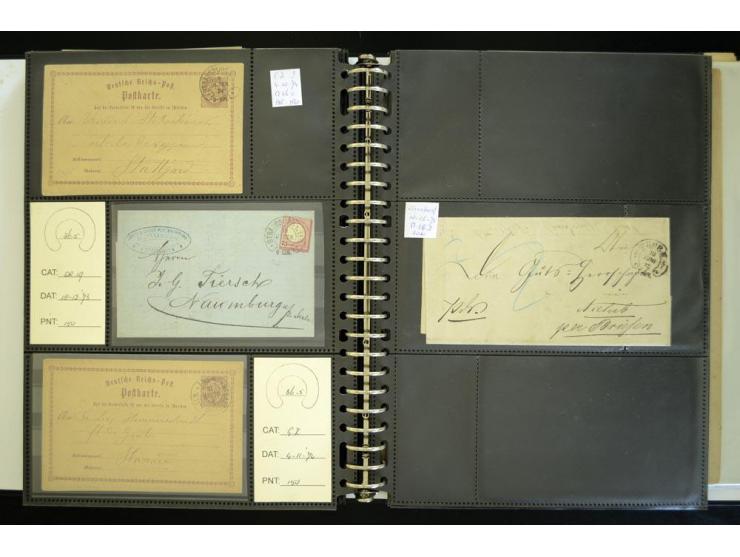1865/1878, umfangreiche Sammlung von Berlin bis Zabern mit rund 300 Briefen und einigen hundert Briefstücken und losen Marken