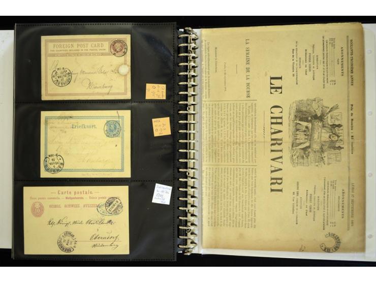 1865/1878, umfangreiche Sammlung von Berlin bis Zabern mit rund 300 Briefen und einigen hundert Briefstücken und losen Marken