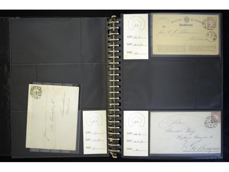 1865/1878, umfangreiche Sammlung von Berlin bis Zabern mit rund 300 Briefen und einigen hundert Briefstücken und losen Marken