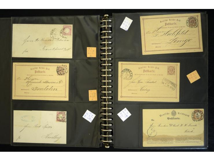 1865/1878, umfangreiche Sammlung von Berlin bis Zabern mit rund 300 Briefen und einigen hundert Briefstücken und losen Marken