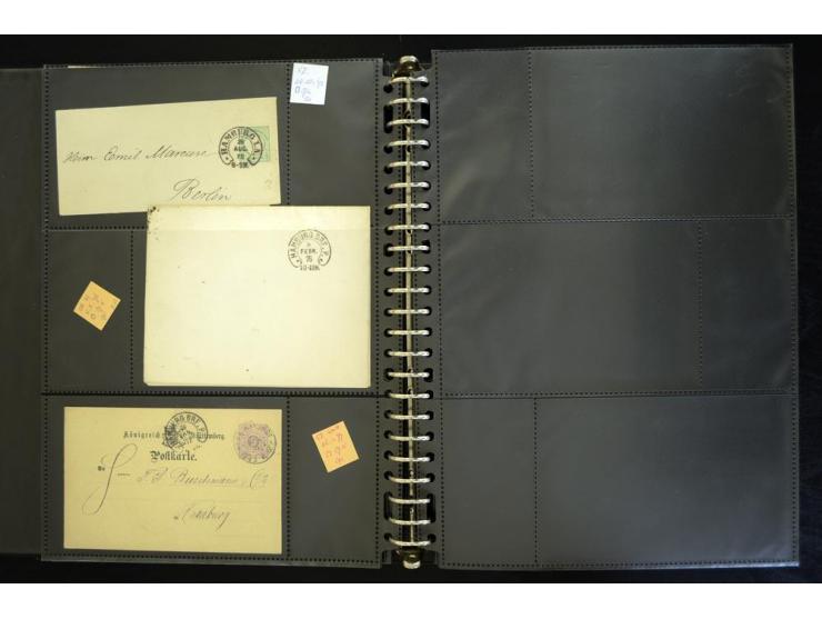 1865/1878, umfangreiche Sammlung von Berlin bis Zabern mit rund 300 Briefen und einigen hundert Briefstücken und losen Marken