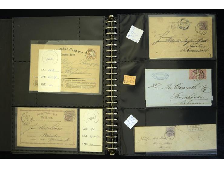 1865/1878, umfangreiche Sammlung von Berlin bis Zabern mit rund 300 Briefen und einigen hundert Briefstücken und losen Marken