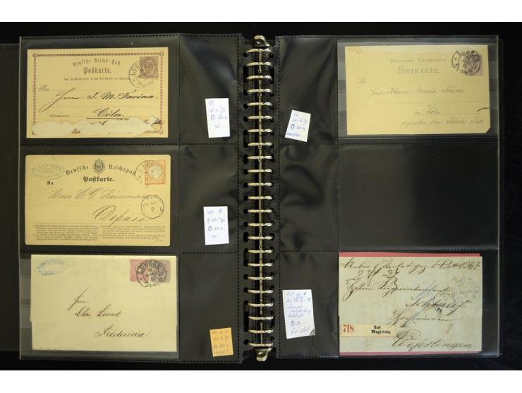 1865/1878, umfangreiche Sammlung von Berlin bis Zabern mit rund 300 Briefen und einigen hundert Briefstücken und losen Marken