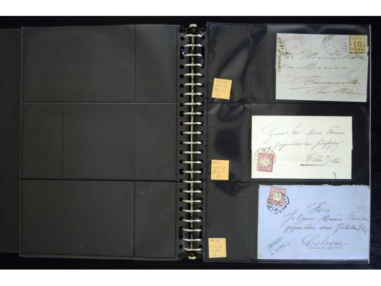 1865/1878, umfangreiche Sammlung von Berlin bis Zabern mit rund 300 Briefen und einigen hundert Briefstücken und losen Marken