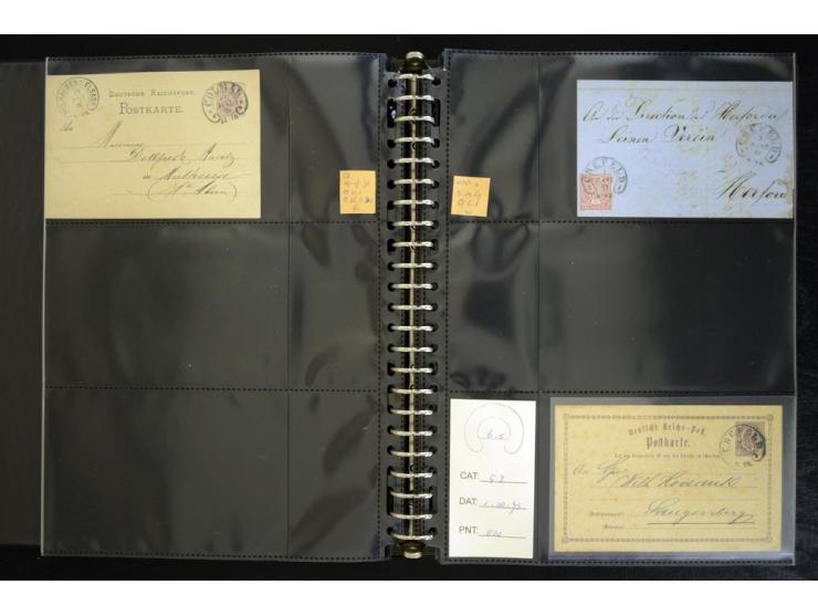 1865/1878, umfangreiche Sammlung von Berlin bis Zabern mit rund 300 Briefen und einigen hundert Briefstücken und losen Marken