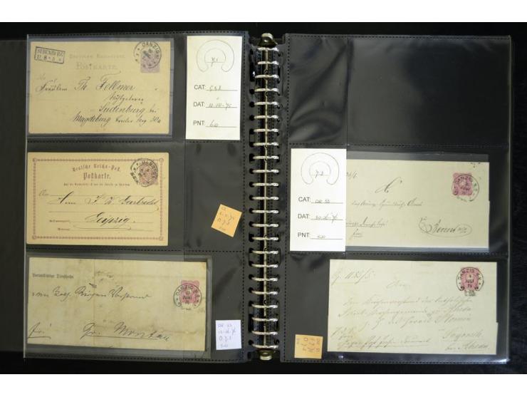 1865/1878, umfangreiche Sammlung von Berlin bis Zabern mit rund 300 Briefen und einigen hundert Briefstücken und losen Marken