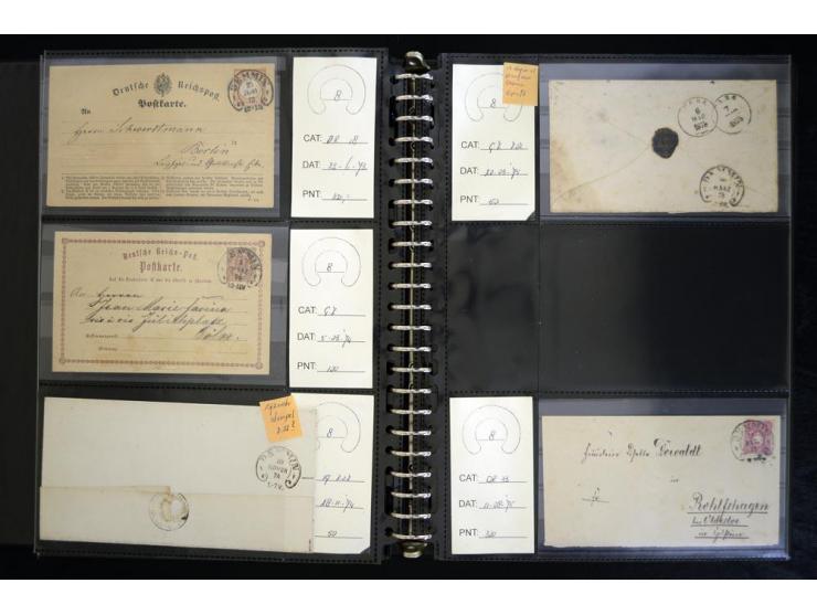 1865/1878, umfangreiche Sammlung von Berlin bis Zabern mit rund 300 Briefen und einigen hundert Briefstücken und losen Marken
