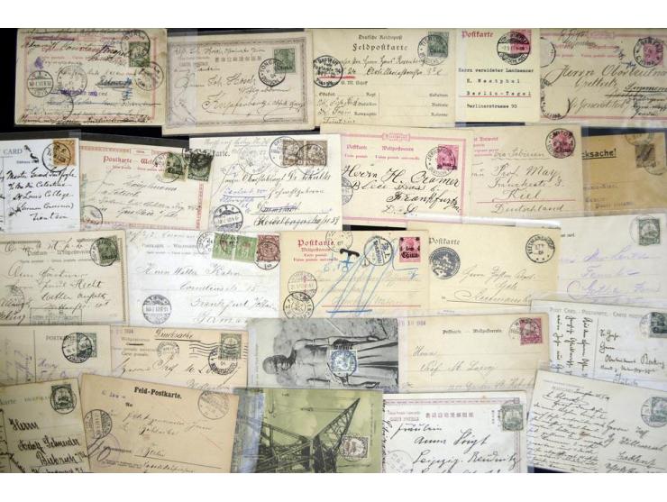 1873/1915, umfangreicher Sammlerbestand mit einigen hundert Briefen, Karten und Ganzsachen ab Vorläufer-Ausgaben (u.a. DP Tür