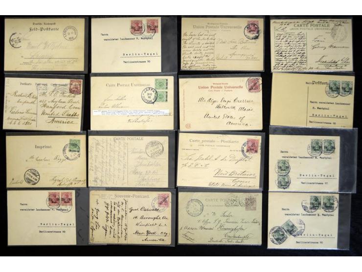 1873/1915, umfangreicher Sammlerbestand mit einigen hundert Briefen, Karten und Ganzsachen ab Vorläufer-Ausgaben (u.a. DP Tür