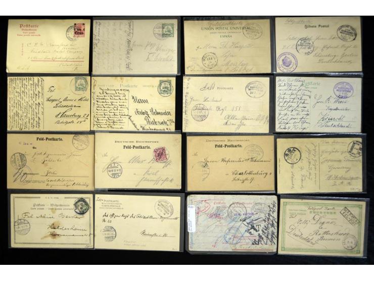 1873/1915, umfangreicher Sammlerbestand mit einigen hundert Briefen, Karten und Ganzsachen ab Vorläufer-Ausgaben (u.a. DP Tür
