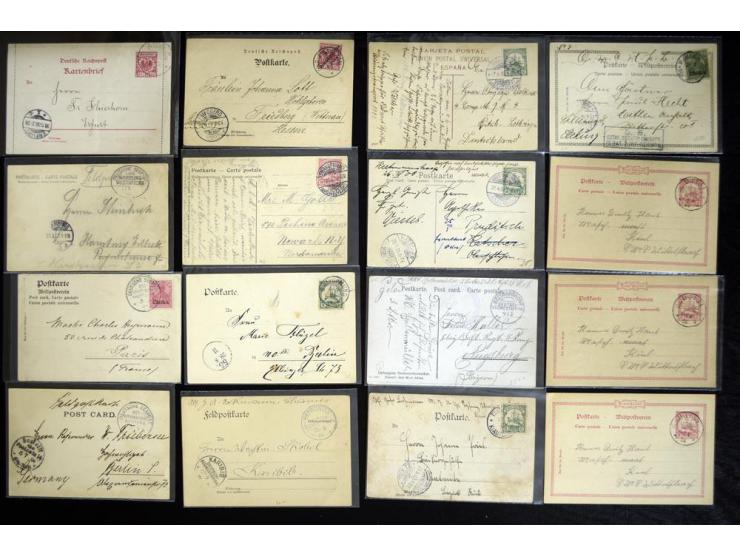 1873/1915, umfangreicher Sammlerbestand mit einigen hundert Briefen, Karten und Ganzsachen ab Vorläufer-Ausgaben (u.a. DP Tür