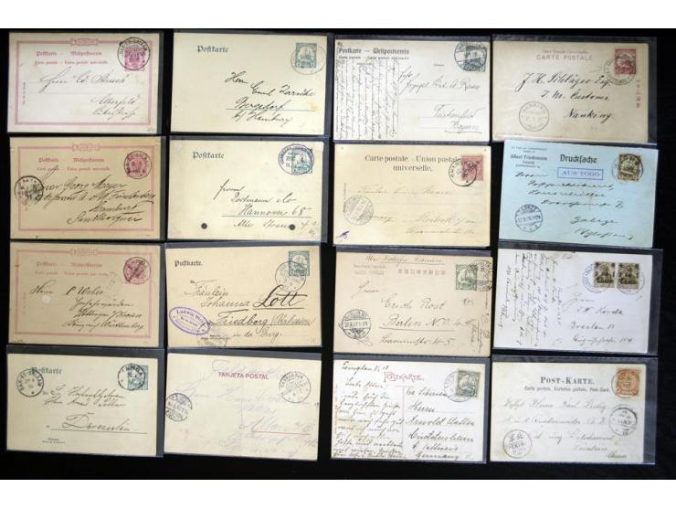 1873/1915, umfangreicher Sammlerbestand mit einigen hundert Briefen, Karten und Ganzsachen ab Vorläufer-Ausgaben (u.a. DP Tür