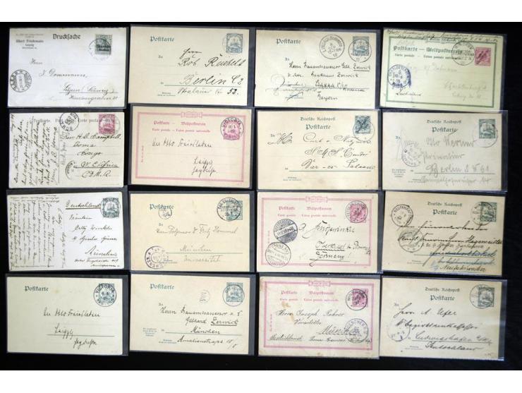 1873/1915, umfangreicher Sammlerbestand mit einigen hundert Briefen, Karten und Ganzsachen ab Vorläufer-Ausgaben (u.a. DP Tür