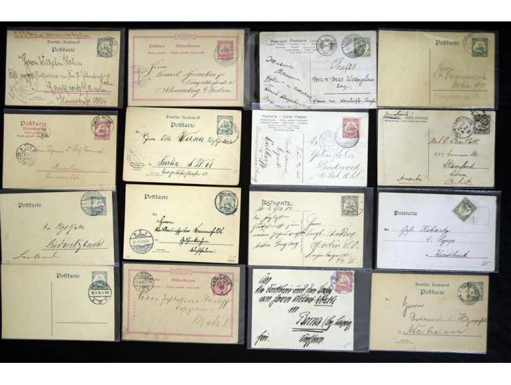 1873/1915, umfangreicher Sammlerbestand mit einigen hundert Briefen, Karten und Ganzsachen ab Vorläufer-Ausgaben (u.a. DP Tür