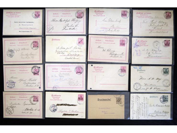 1873/1915, umfangreicher Sammlerbestand mit einigen hundert Briefen, Karten und Ganzsachen ab Vorläufer-Ausgaben (u.a. DP Tür