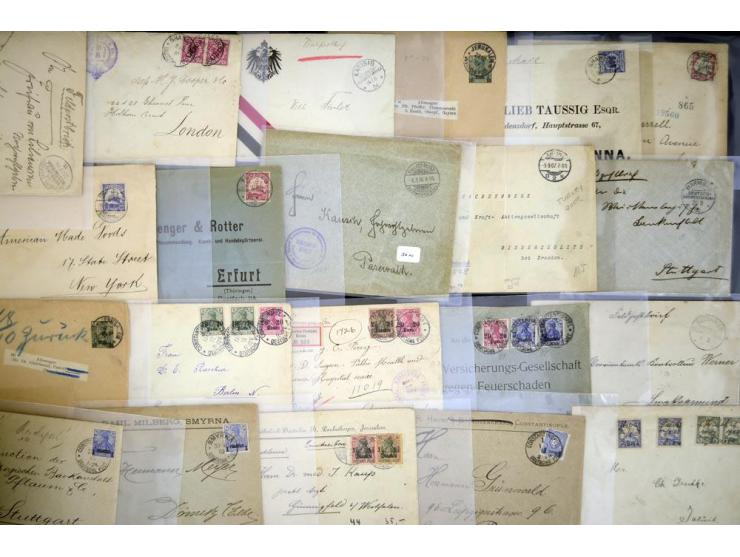 1873/1915, umfangreicher Sammlerbestand mit einigen hundert Briefen, Karten und Ganzsachen ab Vorläufer-Ausgaben (u.a. DP Tür
