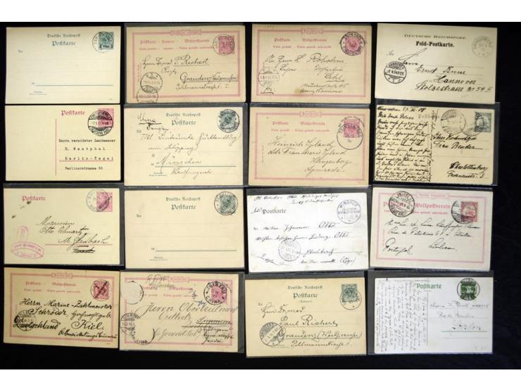 1873/1915, umfangreicher Sammlerbestand mit einigen hundert Briefen, Karten und Ganzsachen ab Vorläufer-Ausgaben (u.a. DP Tür