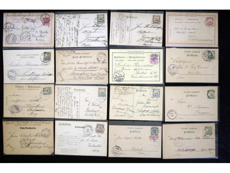 1873/1915, umfangreicher Sammlerbestand mit einigen hundert Briefen, Karten und Ganzsachen ab Vorläufer-Ausgaben (u.a. DP Tür