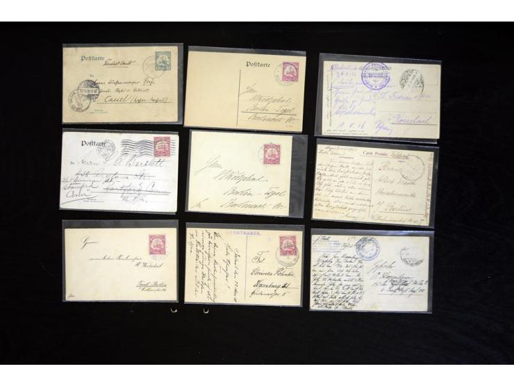 1873/1915, umfangreicher Sammlerbestand mit einigen hundert Briefen, Karten und Ganzsachen ab Vorläufer-Ausgaben (u.a. DP Tür